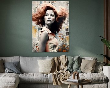 Popart portret gecombineerd met collage van Studio Allee