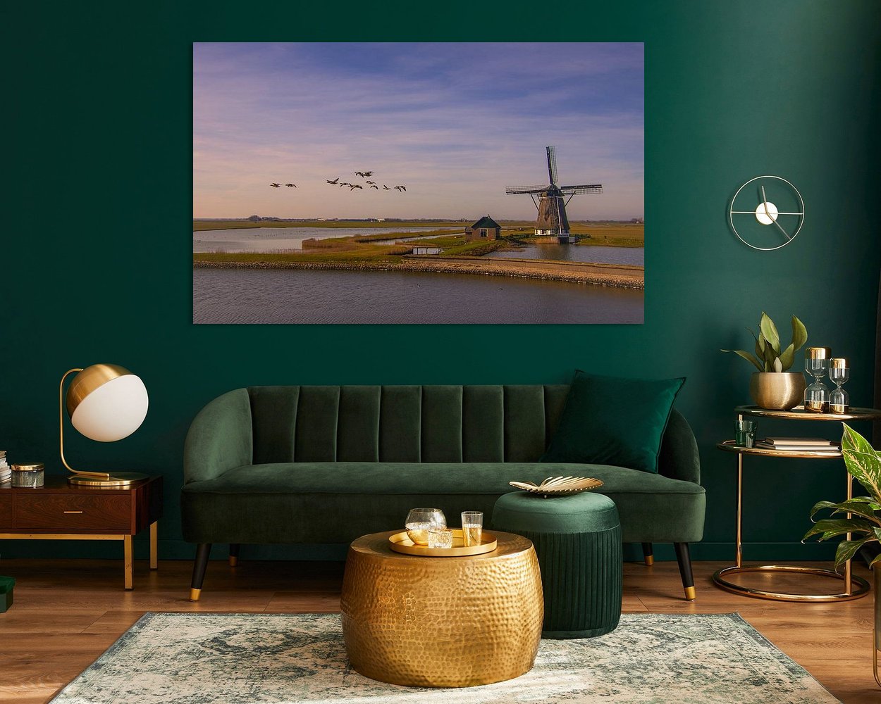 Voorbeeld van het werk in een kamer