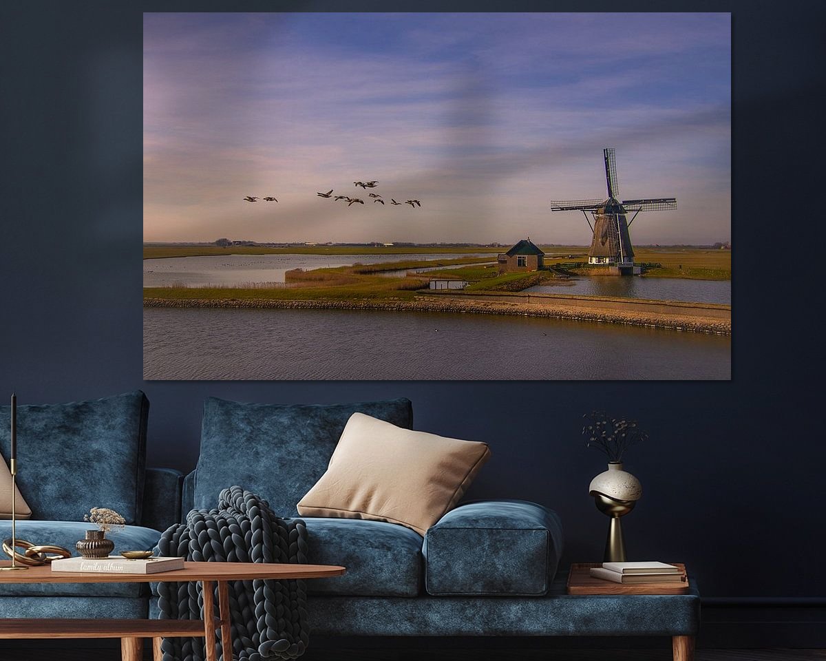 Voorbeeld van het werk in een kamer