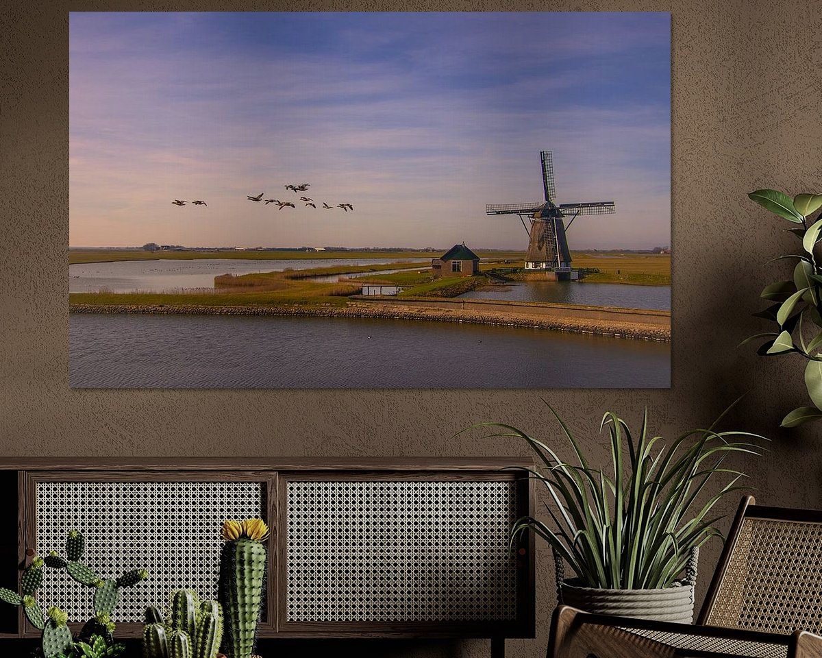 Voorbeeld van het werk in een kamer