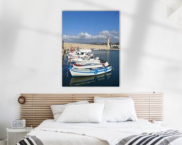 Fishing boats in Rethymnon (Greece) van Robert Fischer