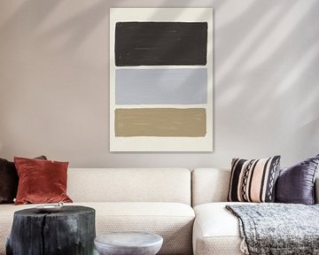 Colour Block #1 | Black, Pale Blue, Brown by Bohomadic Studio