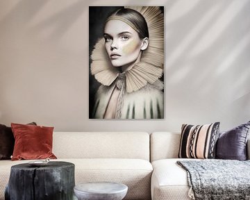 Portrait moderne "Jade" sur Carla Van Iersel