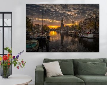 Sunset at the Oudeschans by Ernesto Schats