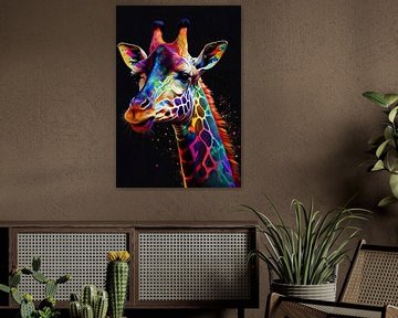 Girafe colorée sur drdigitaldesign