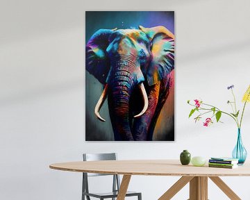 Colourful elephant by drdigitaldesign