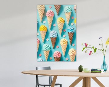 Colourful ice cream wafers by drdigitaldesign