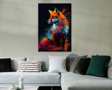 Kleurrijke vos van drdigitaldesign
