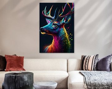 Colourful stag by drdigitaldesign