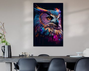 Hibou multicolore sur drdigitaldesign