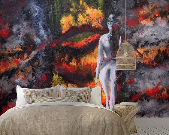 Voorbeeld van het werk in een kamer