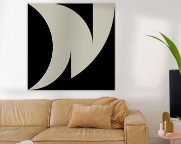 Black Geometric Shapes and Lines no. 5 by Dina Dankers