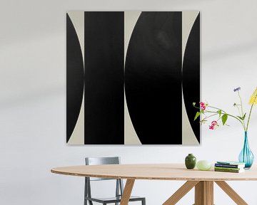 Black Abstract Geometric Shapes no. 1 by Dina Dankers