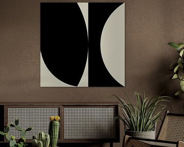 Black Abstract Geometric Shapes no. 3 by Dina Dankers