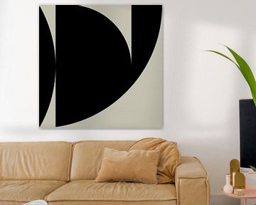 Black Abstract Geometric Shapes no. 5 by Dina Dankers