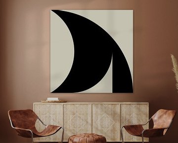 Black Abstract Geometric Shapes no. 8 by Dina Dankers