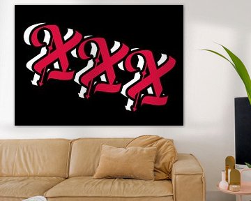 XXX Alphabet Red Colour by shichiro ken