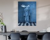 Voorbeeld van het werk in een kamer