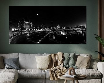 Inner Habour in Black and White panorama von Joris Louwes