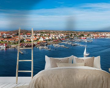 Uitzicht op het eiland Smögen in Zweden van Rico Ködder