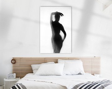 Silhouet zwart wit vrouw artistiek