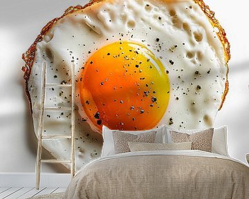 Gebakken ei "sunny side up" - voedsel fotografie van Roger VDB