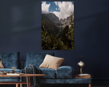 Mountaintops of the Dolomites in the clouds by Renate Smit Photography