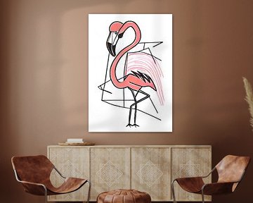 Flamingo roze van Bianca ter Riet