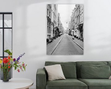 Straat in Amsterdam | zwart-wit fotografie van Alexandra Vonk