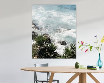 Raging sea with tropical plants in Gran Canaria by Myrthe Slootjes