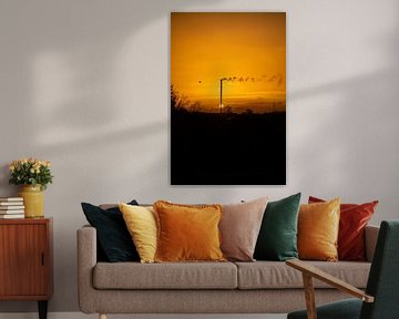 Coucher de soleil aux Pays-Bas sur Sharon Kastelijns