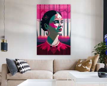 1. Frida, digital painting van Mariëlle Knops, Digital Art