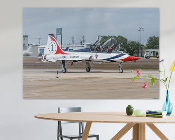 Northrop T-38 Talon in Thunderbirds kleuren. van Jaap van den Berg