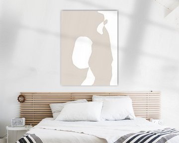 Shapes 2 | Neutral & White Abstract Minimalism by Menega Sabidussi