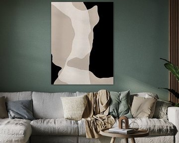 Shapes 5 | Neutral & Black Abstract Minimalism by Menega Sabidussi