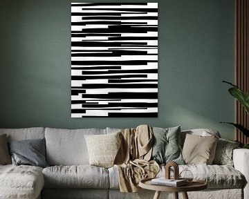Organisch 11 | Zwart & Wit Minimalistisch Abstract van Menega Sabidussi