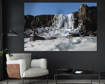 Waterfall in Þingvellir Oxararfoss