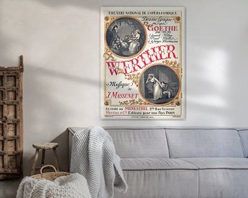 Affiche pour la première du Werther (1893) de Jules Massenet par Eugène Grasset sur Peter Balan