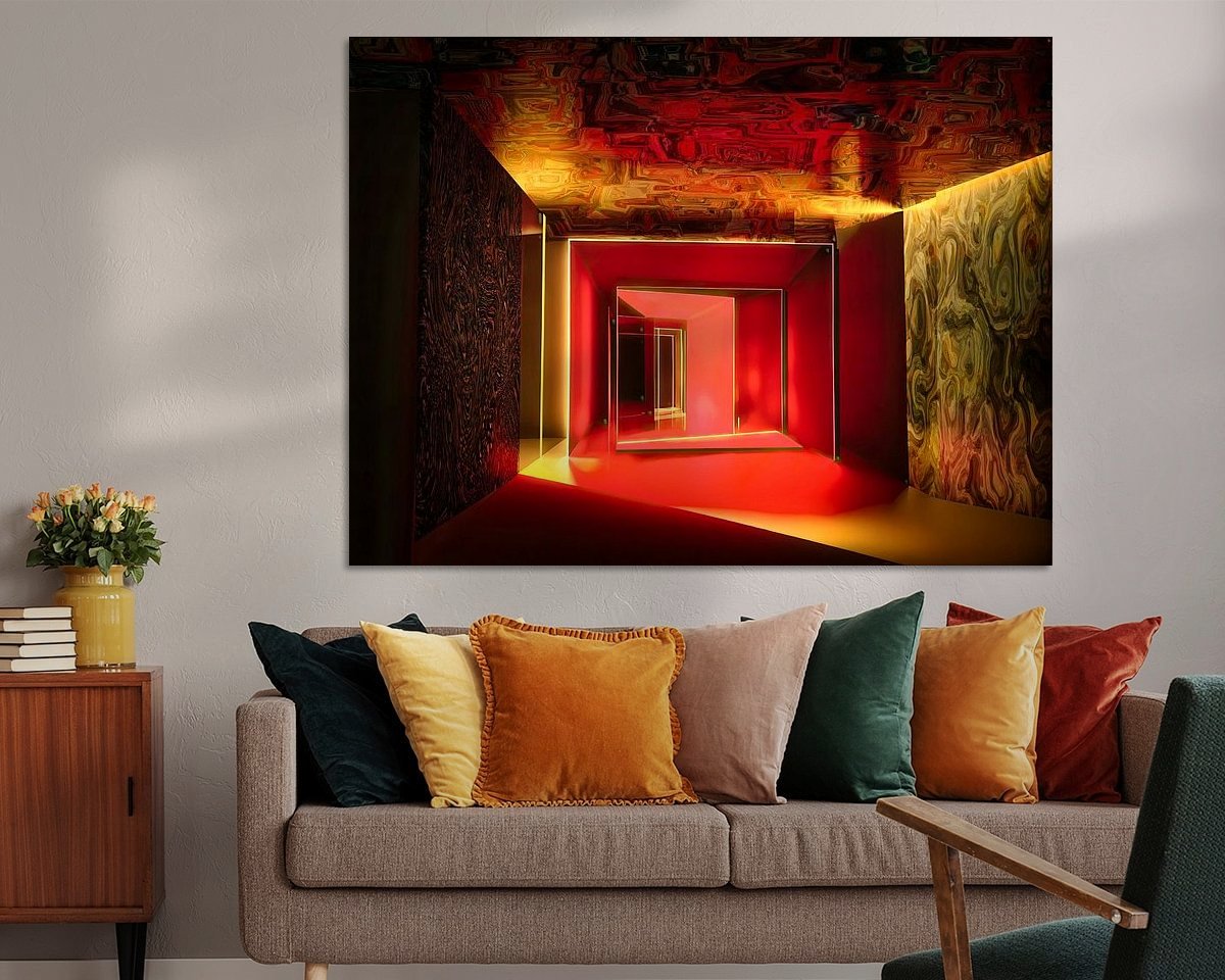 Voorbeeld van het werk in een kamer