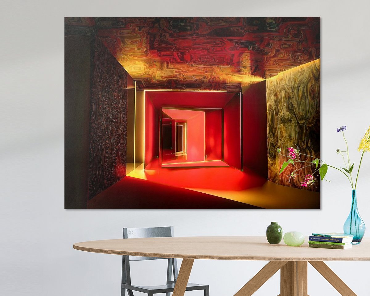 Voorbeeld van het werk in een kamer