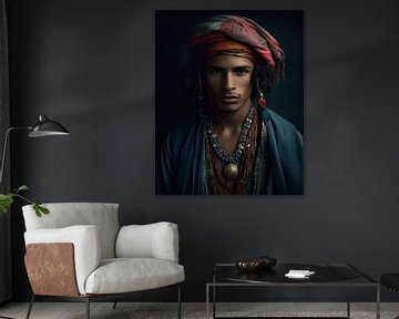 Fine art portret "Berber" van Carla Van Iersel