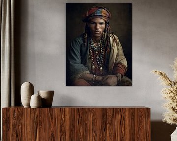 Fine art portret "Berber" van Carla Van Iersel