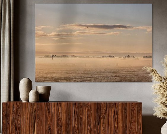 Voorbeeld van het werk in een kamer