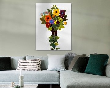 Le bouquet de fleurs du paysan sur Artclaud