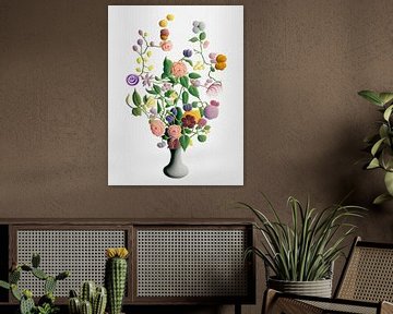 Een surrealistisch bosje bloemen van Artclaud