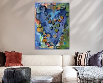 Genezend abstract acrylschilderij van Karen Kaspar