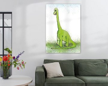 Zeichnung eines Baby-Brachiosaurus von Debbie van Eck