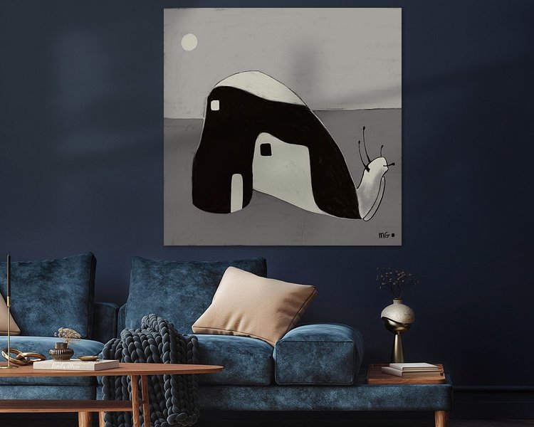 Voorbeeld van het werk in een kamer