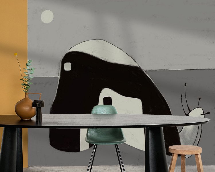 Voorbeeld van het werk in een kamer