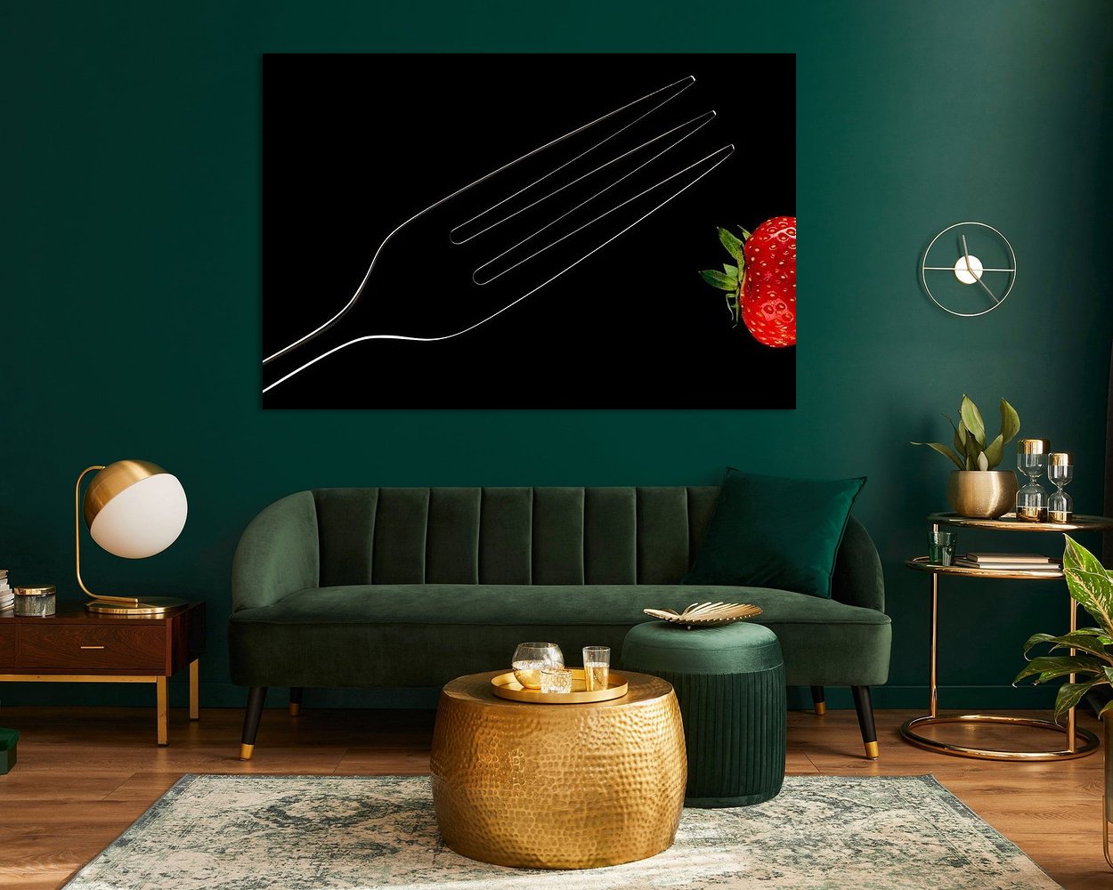Voorbeeld van het werk in een kamer